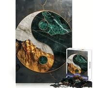 Puzzle Yin Yang Kintsugi Armonia per adulti, 1000 pezzi, allenamento della memoria, svago tranquillo, taglio perfetto, regalo per le vacanze (38x26cm)