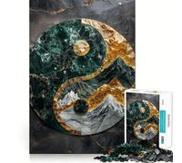 Puzzle Yin Yang Kintsugi Armonia per adulti,1000 pezzi,gioco per stimolare la mente,pezzi precisi e facili da incastrare,attività rilassante di gruppo al chiuso (50x75cm)