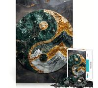 Puzzle Yin Yang Kintsugi Armonia per adulti,1000 pezzi,gioco per stimolare la mente,pezzi precisi e facili da incastrare,rilassante attività di gruppo al chiuso (38x26cm)