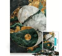 Puzzle Yin Yang Kintsugi per adolescenti,1000 pezzi,gioco di abilità mentale,taglio laser per un incastro perfetto,momento di tranquillità,esercizio mentale a casa (38x26cm)