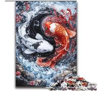 Puzzle Yin Yang Koi da 2000 pezzi per adolescenti, interessante riduzione dello stress e interazione genitore-figlio (70x100cm)
