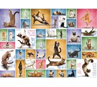 Puzzle Yoga dei Gatti 1000 pezzi