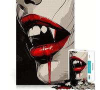 Puzzle "Zanne da Vampiro" da 1000 pezzi,divertente gioco con tecnologia di taglio laser avanzata,giocattolo per interni per le vacanze (38x26cm)