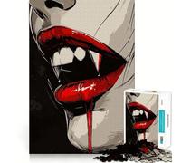 Puzzle "Zanne da Vampiro" per adulti,1000 pezzi,gioco di logica e divertimento mentale,tecnologia di taglio laser avanzata,sfida divertente per ingannare il tempo (50x75cm)