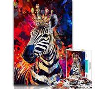 Puzzle Zebra Art da 1000 pezzi per adulti e adolescenti, giocattoli avvincenti per la decorazione della casa (75x50cm)
