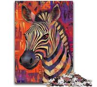 Puzzle Zebra Art per adolescenti, puzzle da 1000 pezzi, gioco stimolante, ideale come regalo per tutta la famiglia (50x75cm)