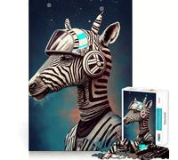 Puzzle Zebra Astronauta 1000 pezzi Gioco di abilità mentale Qualità premium Taglio laser Esercizio mentale per momenti di relax a casa (50x75cm)