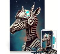 Puzzle Zebra Astronauta 1000 pezzi Gioco di abilità mentale Qualità premium Taglio laser Esercizio mentale per momenti di tranquillità a casa (38x52cm)