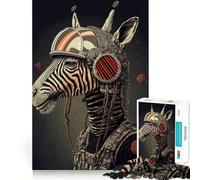 Puzzle Zebra Astronauta 1000 pezzi Treno Cognitivo Divertente Pezzi a Incastro Perfetti Regalo di Compleanno Rompicapo Giocattolo (38x26cm)