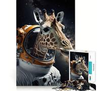 Puzzle Zebra Astronauta da 1000 pezzi divertimento e allenamento per la mente,pezzi che si incastrano perfettamente,un hobby affascinante per i momenti di svago (50x75cm)