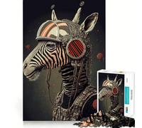 Puzzle Zebra Astronauta da 1000 pezzi,gioco di logica e allenamento mentale,incastro perfetto,senza spazi vuoti,sfida interattiva per la mente a casa (50x75cm)