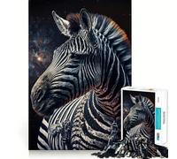 Puzzle Zebra Astronauta da 1000 pezzi,gioco di memoria,qualità premium,taglio laser,attività rilassante per serate tranquille (50x75cm)