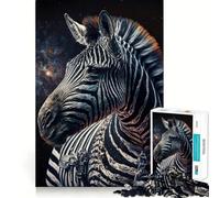 Puzzle Zebra Astronauta da 1000 pezzi,gioco di memoria,superficie liscia e priva di sbavature,sfida divertente per il tempo libero (38x52cm)