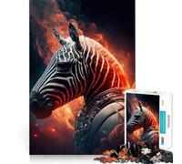 Puzzle Zebra Astronauta da 1000 pezzi per adulti,divertente per allenare la mente,con componenti robusti e ben definiti,ideale per una pausa rilassante (50x75cm)