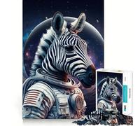 Puzzle Zebra Astronauta da 1000 pezzi per adulti,divertente per allenare la mente,con componenti robusti e ben definiti,ideale per una pausa rilassante (38x52cm)