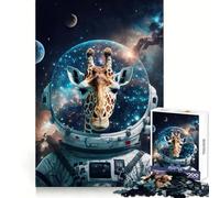 Puzzle Zebra Astronauta da 1000 pezzi per adulti, stimolante per la memoria, ideale per una fuga rilassante, con tagli netti e un regalo stagionale (38x26cm)