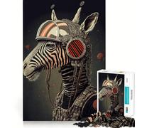 Puzzle Zebra Astronauta da 1000 pezzi per ragazzi,gioco di abilità mentale,taglio laser per un incastro perfetto,rilassante attività di gruppo al chiuso (38x52cm)