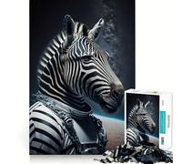 Puzzle Zebra Astronauta da 1000 pezzi per ragazzi,gioco di apprendimento cognitivo,incastro perfetto,compatto,divertente per il tempo libero in famiglia (50x75cm)