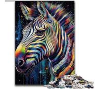 Puzzle Zebra colorati per adolescenti 1000 pezzi, antistress, per trascorrere il tempo libero a casa e interagire con i genitori (50x75cm)