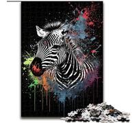 Puzzle Zebra colorati per adulti, 1000 pezzi, adatti a bambini dai 14 anni in su, per un divertimento in famiglia tutta la famiglia (26x38cm)