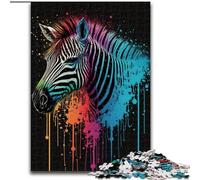 Puzzle Zebra colorato da 1000 pezzi per adolescenti, regalo di compleanno per trascorrere il tempo in casa, regali, decorazione murale per 14+ anni (50x75cm)