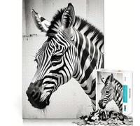 Puzzle Zebra Grunge Texture da 1000 pezzi,gioco di logica divertente,design a incastro perfetto, riunioni di famiglia (38x26cm)