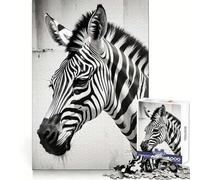 Puzzle Zebra Grunge Texture per adulti, 1000 pezzi, per stimolare la mente, per un momento di relax, con bordi uniformi, il regalo perfetto (38x26cm)