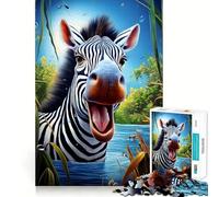 Puzzle Zebra Happy Safari Day da 1000 pezzi,gioco di abilità mentale,fustellatura di alta precisione,hobby affascinante per i momenti di svago (50x75cm)