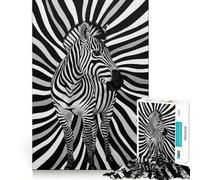 Puzzle Zebra in Bianco e Nero per Adulti,1000 Pezzi,Gioco di Abilità e Pensiero,Taglio di Precisione,Sfida Divertente per il Tempo Libero (38x26cm)