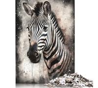 Puzzle Zebra Ink Art da 1000 pezzi per adulti e adolescenti, regalo di Halloween per adolescenti, uomo e donna, 1000 pezzi (38x26 cm)