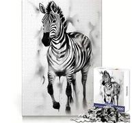 Puzzle Zebra Ink da 1000 pezzi per adulti, ideale per migliorare la memoria, per un divertimento senza fine, con taglio laser e grafica di alta qualità, perfetto come regalo di Natale (38x26cm)