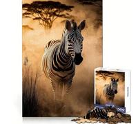 Puzzle Zebra nella Luce Dorata per Adolescenti, 1000 Pezzi, Stimolante per la Mente, Rilassante, Hobby, Incastro Solido, Regalo Premuroso (50x75cm)
