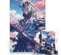 Puzzle Zebra Samurai Katana per ragazzi, 1000 pezzi, stimola la mente, divertente, per il tempo libero, ad incastro, regalo stagionale (38x26cm)