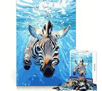 Puzzle Zebra Sottomarino da 1000 pezzi per adolescenti, stimolante per il pensiero creativo, rilassante, a incastro perfetto, (50x75cm)