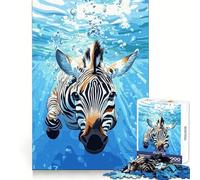 Puzzle Zebra Sottomarino da 1000 pezzi per ragazzi, stimolante per la mente, facile divertimento, taglio uniforme, elegante regalo di Natale (38x52cm)