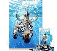 Puzzle Zebra Sottomarino per Adulti,1000 Pezzi,Gioco di Concentrazione Mentale,Qualità Premium,Taglio Laser,Divertimento in Famiglia,Attività Notturna (50x75cm)
