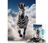 Puzzle Zebra su una nuvola da 1000 pezzi per ragazzi,gioco di abilità mentale,taglio laser per un incastro perfetto,rilassante attività di gruppo al chiuso (50x75cm)