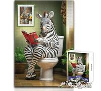 Puzzle Zebra sul water 1000 pezzi per adolescenti, gioco di apprendimento consapevole e divertente, celebrazioni gioiose, dimensioni 38x52cm