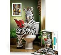 Puzzle "Zebra sul WC" da 1000 pezzi,gioco di logica,pezzi precisi e facili da incastrare,attività divertente per tutta la famiglia (50x75cm)