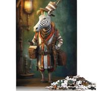 Puzzle Zebra Traveler Art, colorati e fantastici, per bambini dai 12 anni in su, 520 pezzi (52x38 cm)