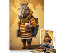 Puzzle Zebra Traveler Art da 1000 pezzi per adolescenti: chiarezza mentale, divertimento rilassante, assemblaggio perfetto, regalo stagionale (38x26cm)