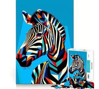 Puzzle Zebra Wpap Pop Art da 1000 pezzi esercizio mentale divertente,incastro perfetto,pezzi precisi,modo coinvolgente per passare il tempo libero (50x75cm)