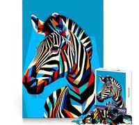 Puzzle Zebra Wpap Pop Art da 1000 pezzi per adolescenti, stimolante per il pensiero creativo, rilassante, a incastro perfetto, (38x52cm)