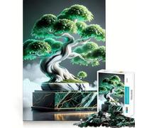 Puzzle Zen Astratto in Marmo Bonsai da 1000 pezzi,gioco di logica e allenamento mentale,incastro perfetto,senza spazi vuoti,sfida interattiva per la mente a casa (38x26cm)