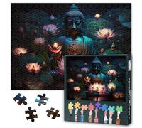 Puzzle Zen Buddha per adulti, 1000 pezzi, puzzle loto luminoso, puzzle per adulti, giochi di puzzle per adulti o giocattoli per gli anziani 50 x 70 cm