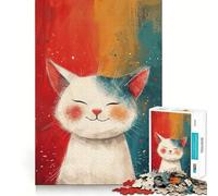 Puzzle Zen Cat Meditation per adolescenti,1000 pezzi,gioco di memoria divertente,componenti robusti e dal taglio netto,portatile,ideale per i viaggi (50x75cm)