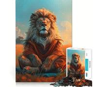 Puzzle Zen del Leone da 1000 pezzi per adulti,esercizio mentale,gioco,taglio di precisione,bordi lisci,rilassante,attività di gruppo al chiuso (50x75cm)