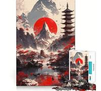 Puzzle Zen Horizons da 1000 pezzi,gioco di abilità mentale,taglio laser di alta qualità,esercizio mentale per momenti di tranquillità a casa (38x26cm)