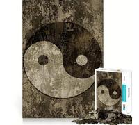 Puzzle Zen Yin e Yang Vintage da 1000 pezzi,gioco di costruzione focalizzato,incastro perfetto senza spazi vuoti,attività gratificante per le giornate di pioggia (38x52cm)