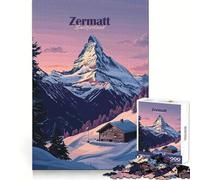 Puzzle Zermatt Svizzera Vista Montagna 1000 Pezzi per Adolescenti Abilità di Pensiero Evasione Consapevole Bordi Precisi Regalo di Natale (50x75cm)